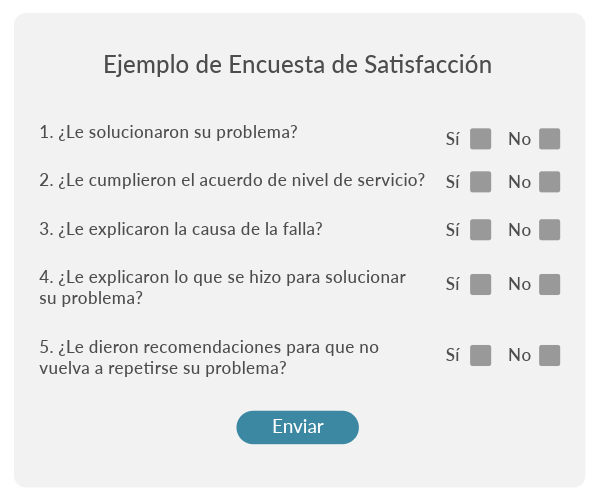 Ejemplo de Encuesta de Satisfacción